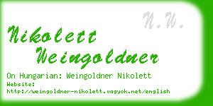 nikolett weingoldner business card